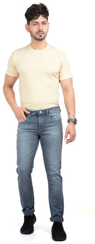 

HJ HASASI Men Grey Regular Fit Jeans