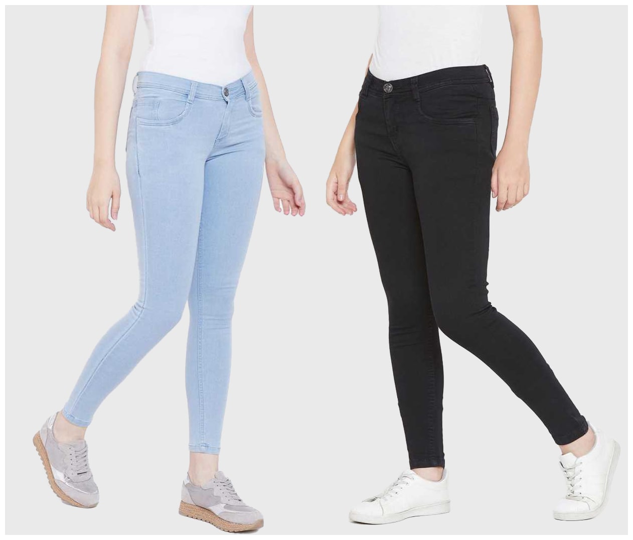 

HMFURRYS FINEST Women Black Blue Slim fit Jeans