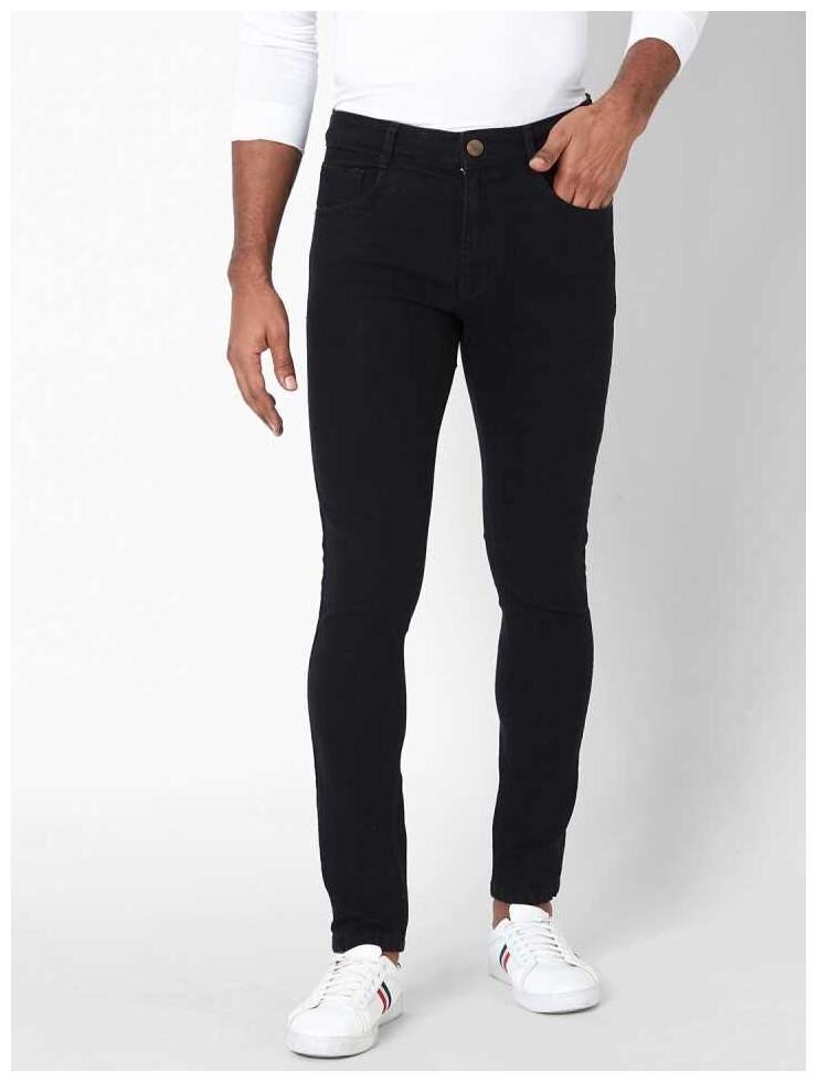 

HMFURRYS FINEST Men Black Regular Fit Jeans