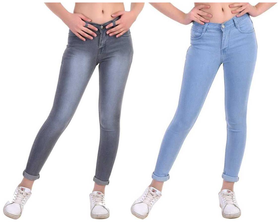 

HMFURRYS FINEST Women Grey Blue Straight fit Jeans