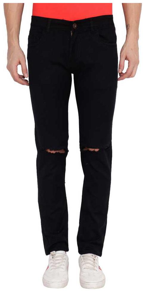 

HMFURRYS FINEST Men Black Regular Fit Jeans