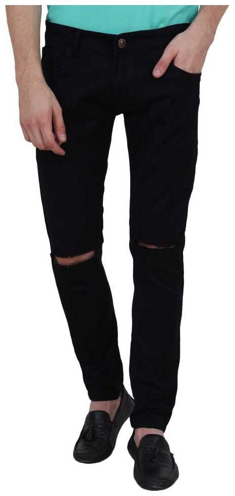 

HMFURRYS FINEST Men Black Regular Fit Jeans