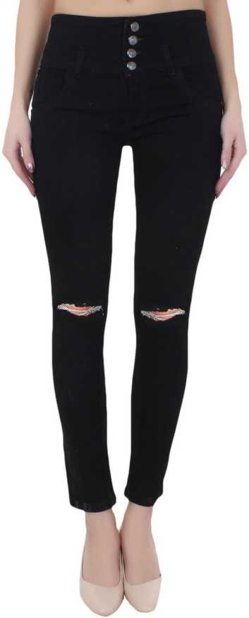 

HMFURRYS FINEST Women Black Straight fit Jeans