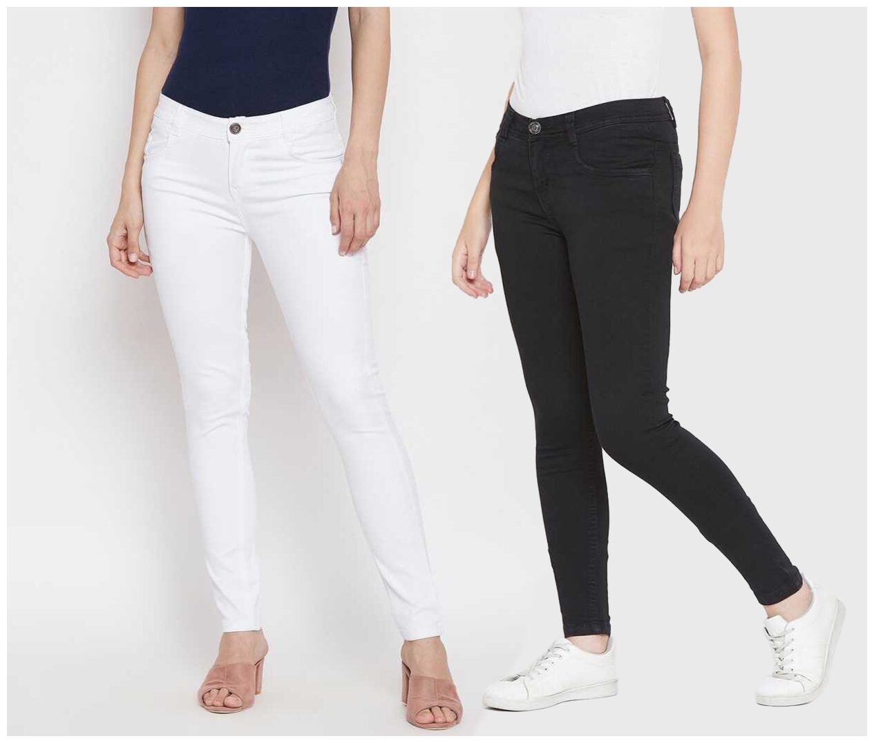

HMFURRYS FINEST Women Black White Slim fit Jeans