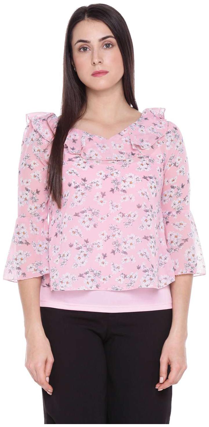 

Honey By Pantaloons Women Floral Regular top - Pink
