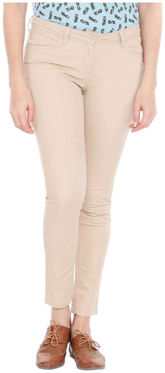 

Honey By Pantaloons Women Beige Straight fit Regular pants