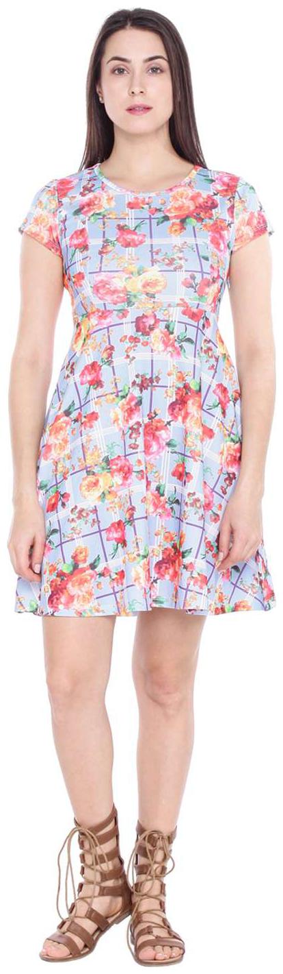

Honey By Pantaloons Blue Solid Fit flare dress