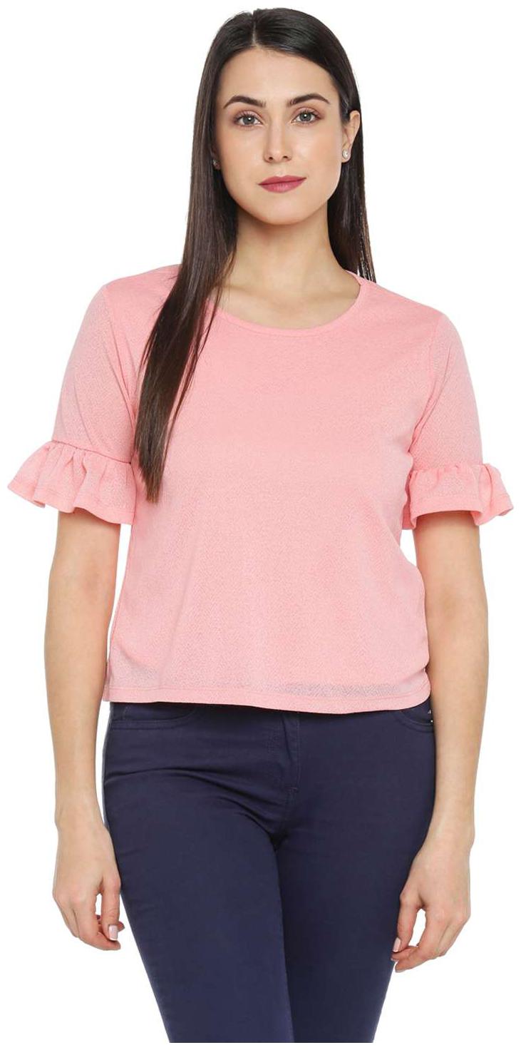 

Honey By Pantaloons Women Solid Regular top - Pink