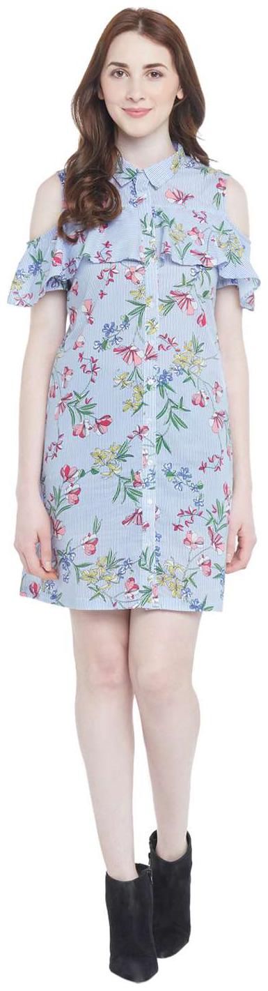 

Honey By Pantaloons Blue Striped A-line dress