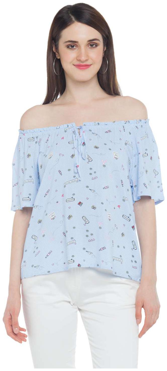 

Honey By Pantaloons Women Floral Regular top - Blue
