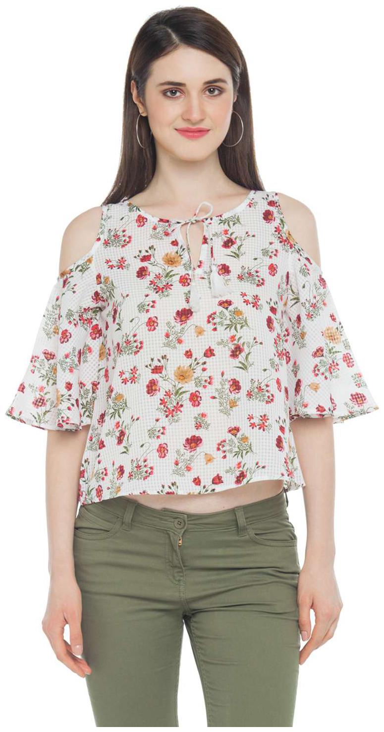 

Honey By Pantaloons Women Printed Regular top - White
