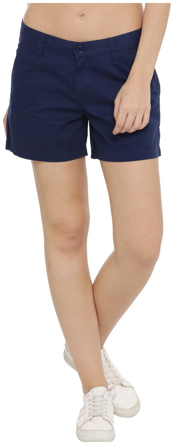 

Honey By Pantaloons Women Solid Denim shorts - Blue