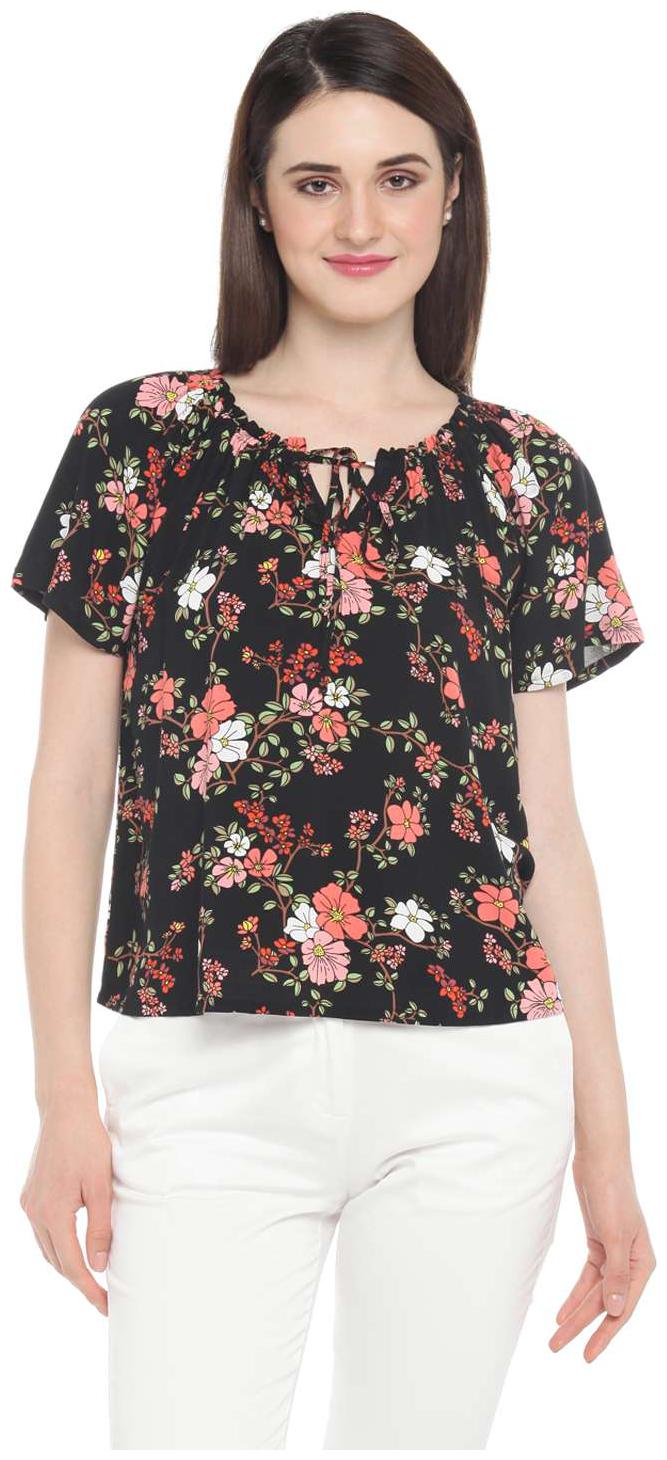 

Honey By Pantaloons Women Floral Regular top - Black