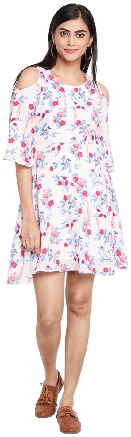 

Honey By Pantaloons White Printed A-line dress