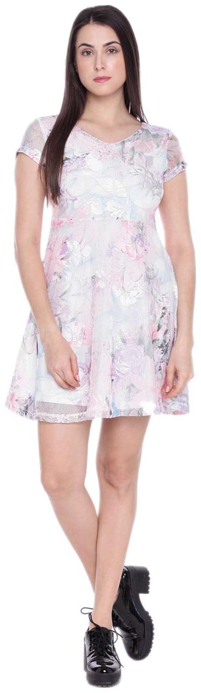 

Honey By Pantaloons Pink Embroidered Fit flare dress
