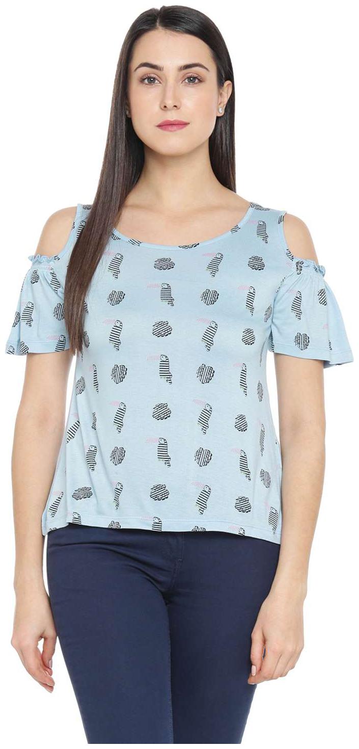 

Honey By Pantaloons Women Floral Regular top - Blue