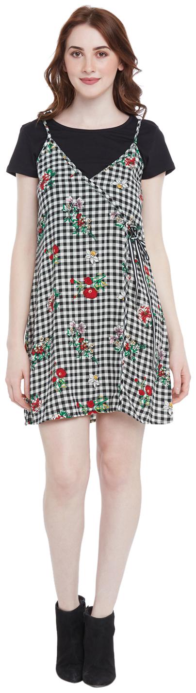 

Honey By Pantaloons Black Embroidered A-line dress