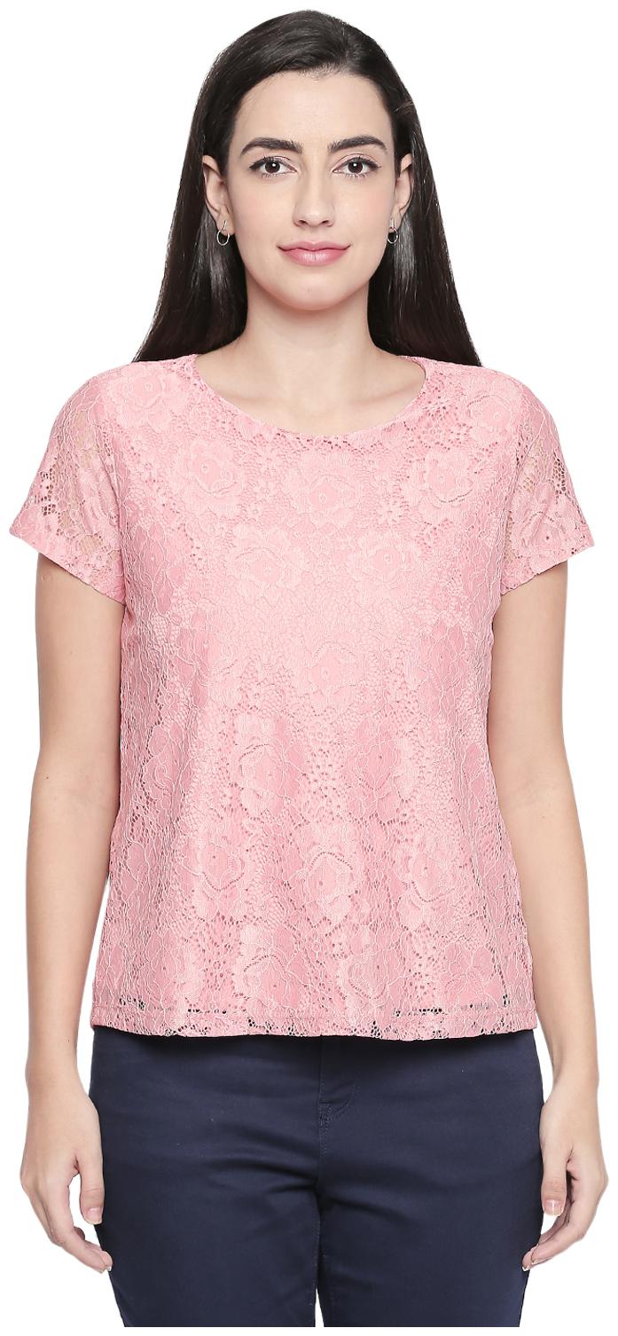 

Honey By Pantaloons Women Floral Regular top - Pink