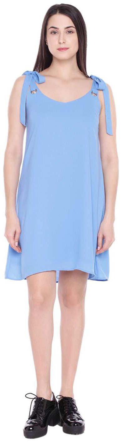 

Honey By Pantaloons Blue Printed A-line dress