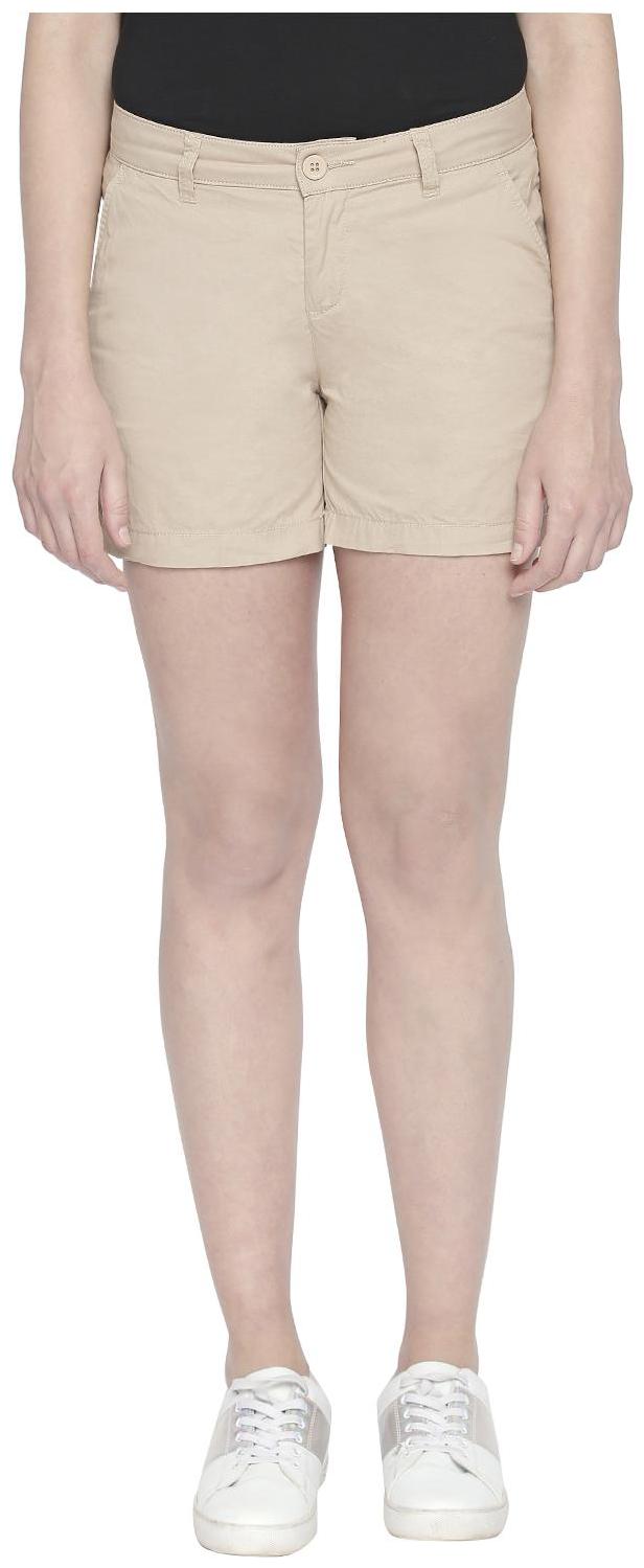 

Honey By Pantaloons Women Solid Regular shorts - Beige