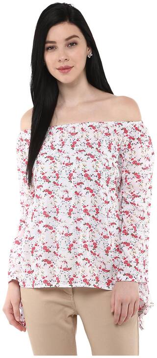 Honey By Pantaloons Women Printed A-line top - White
