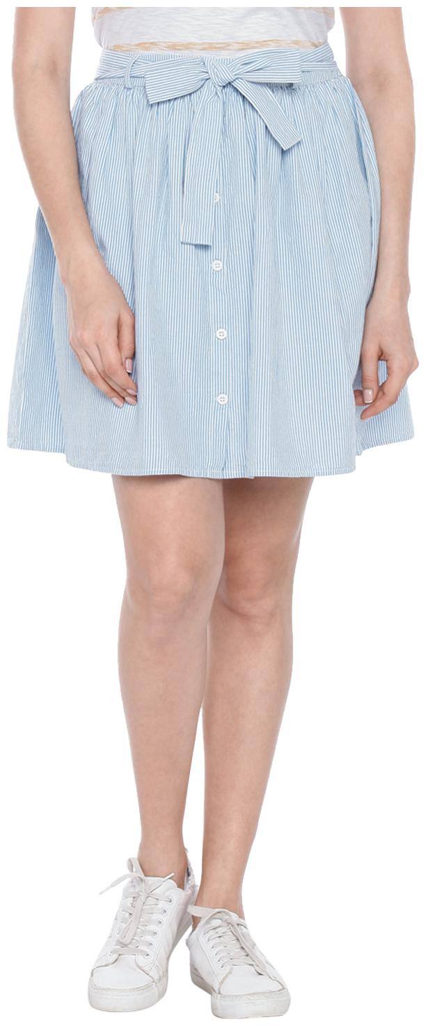 Honey By Pantaloons Printed Flared skirt Midi Skirt - Blue