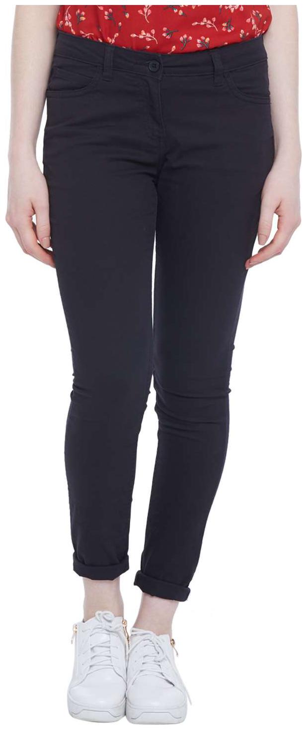 

Honey By Pantaloons Women Black Straight fit Regular pants