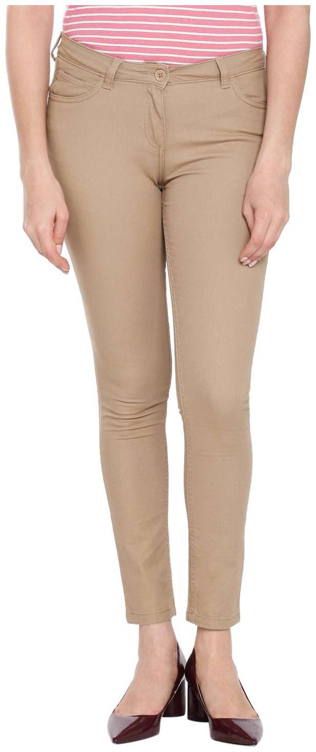 

Honey By Pantaloons Women Beige Slim fit Bootcut pants