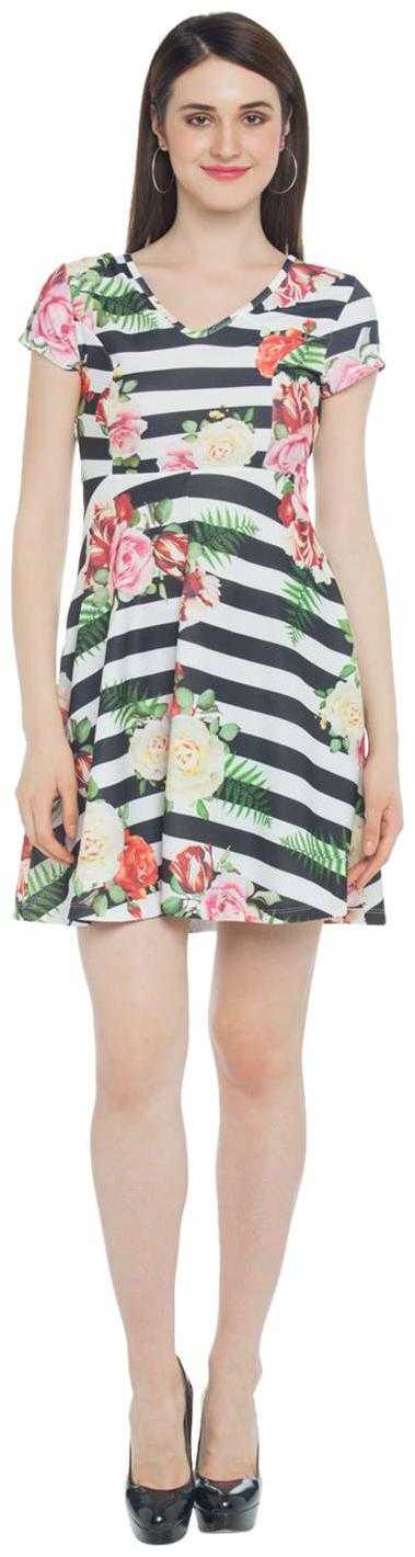 

Honey By Pantaloons Black Solid Fit flare dress