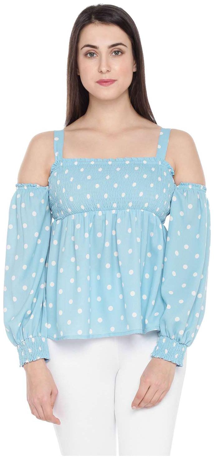 

Honey By Pantaloons Women Solid A-line top - Blue