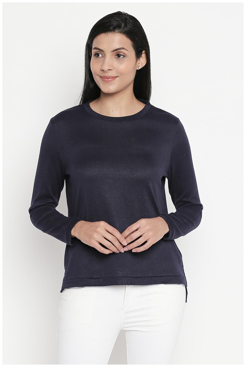 

Honey By Pantaloons Women Solid Regular tunic - Blue
