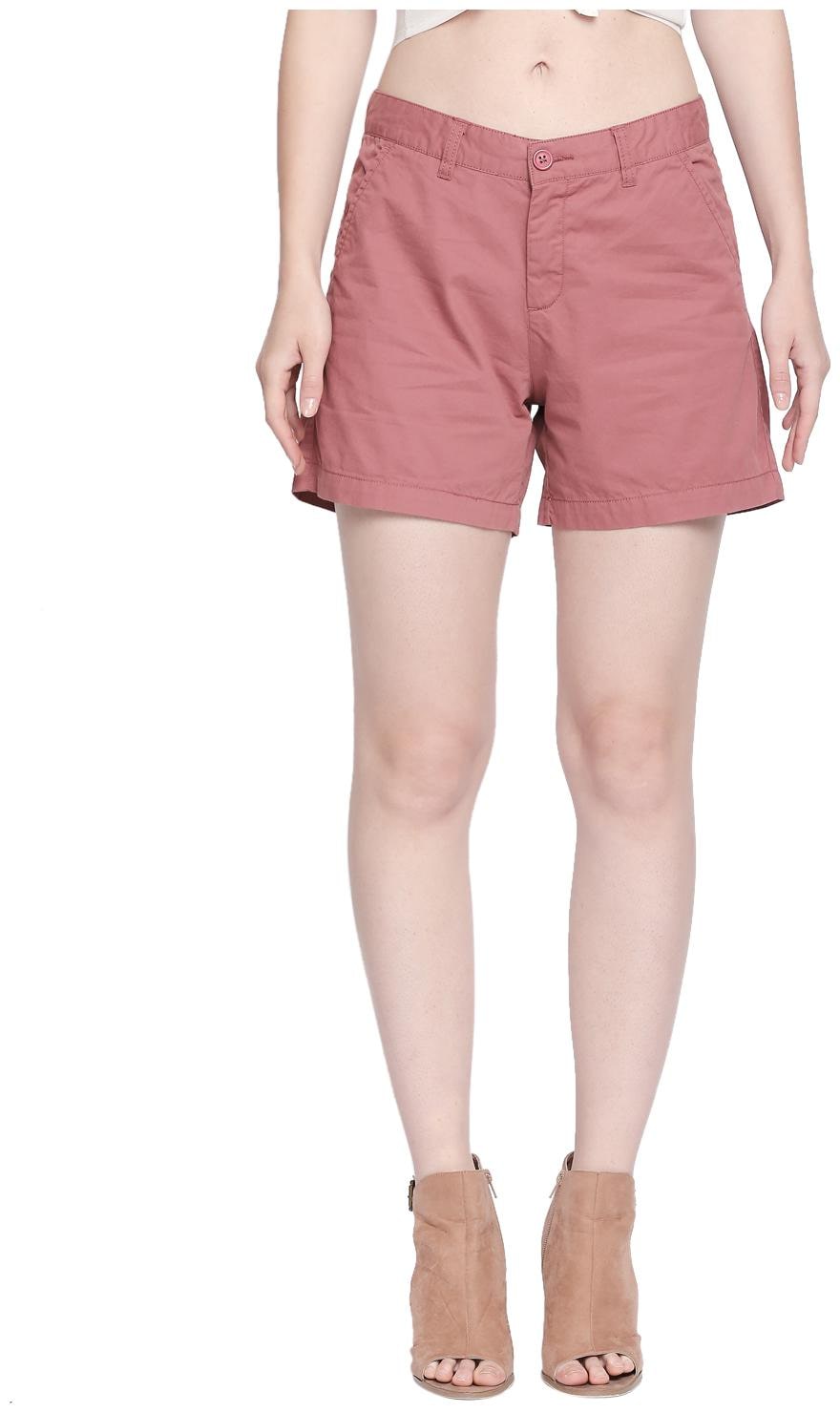 

Honey By Pantaloons Women Solid Regular shorts - Rust