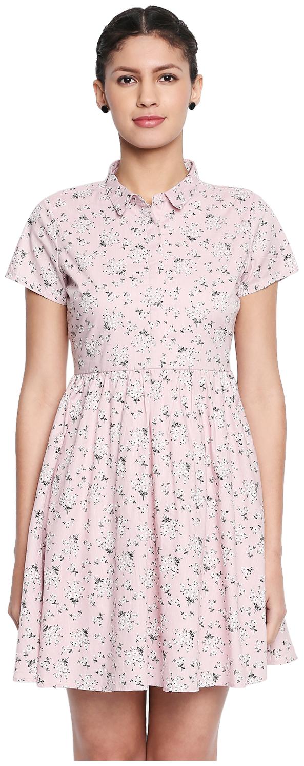 

Honey By Pantaloons Pink Printed A-line dress