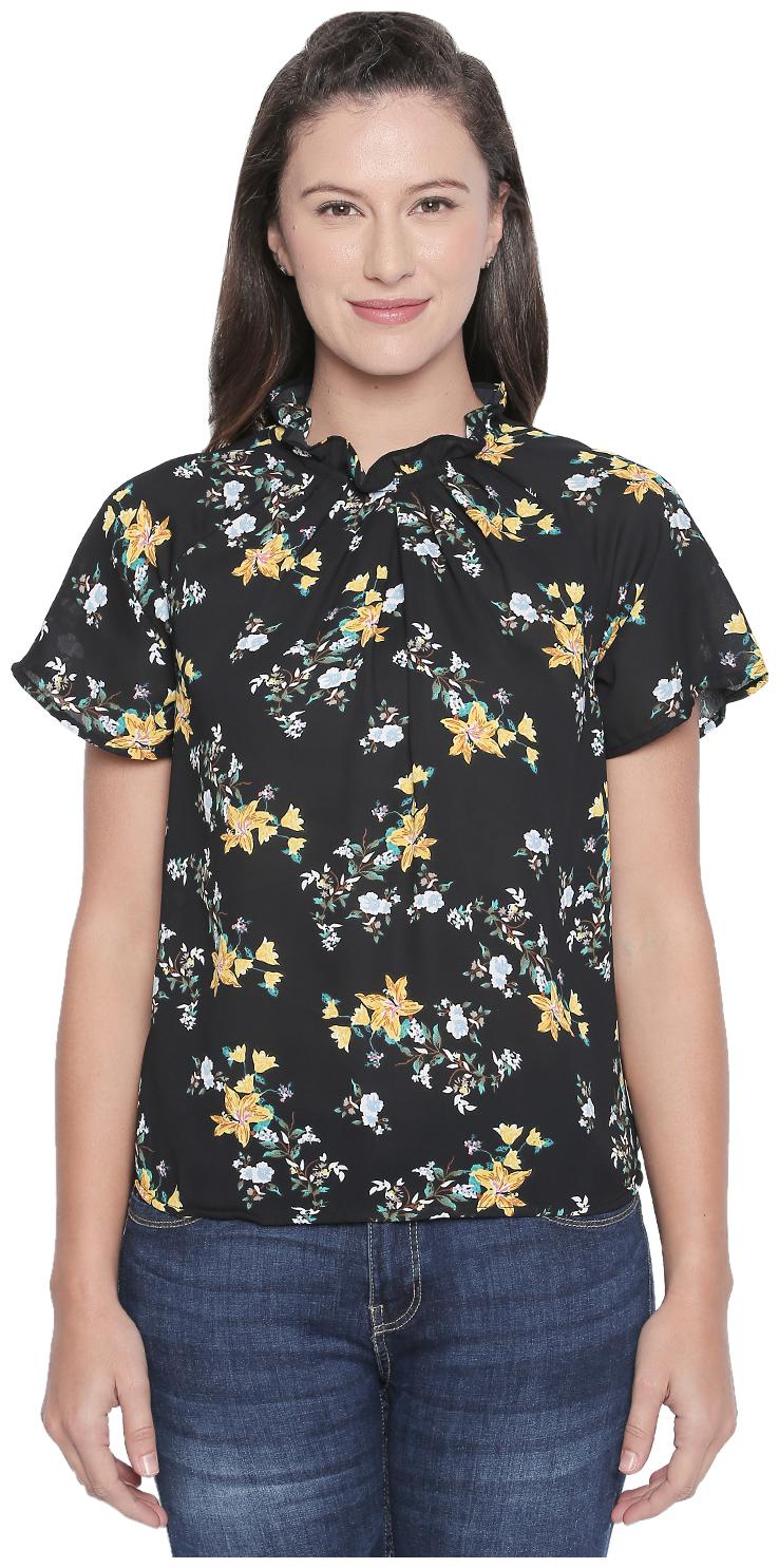 

Honey By Pantaloons Women Floral Regular top - Black