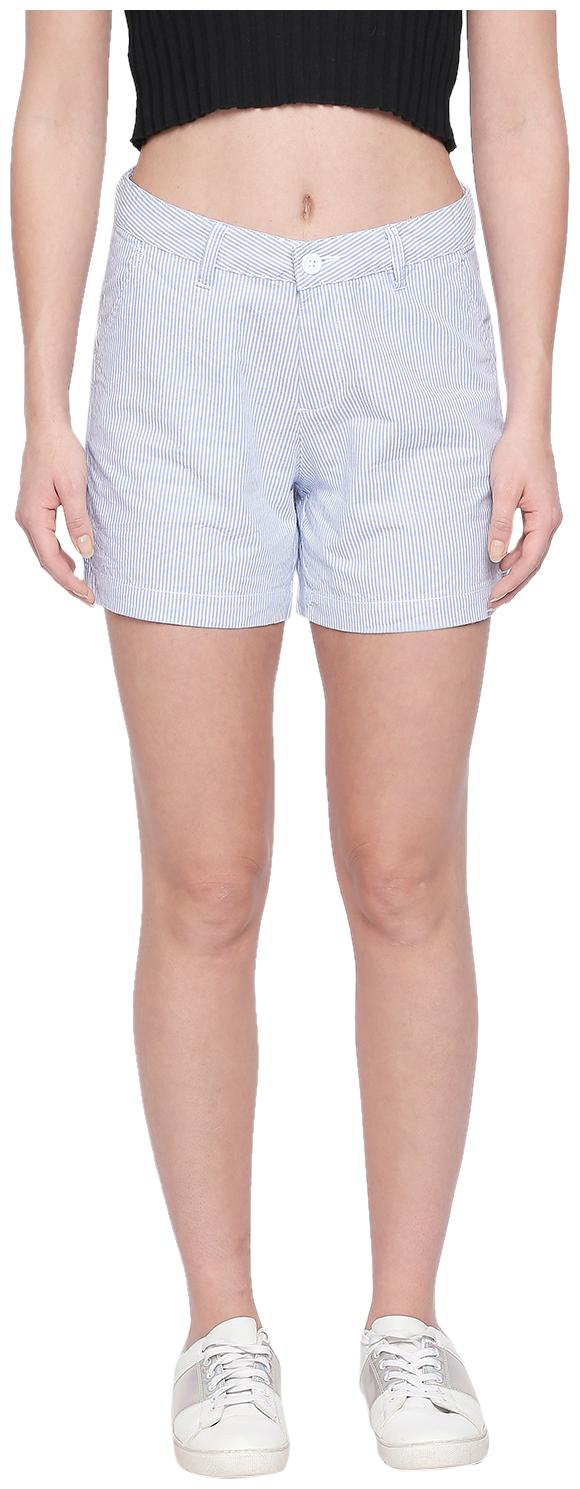 

Honey By Pantaloons Women Striped Regular shorts - Blue