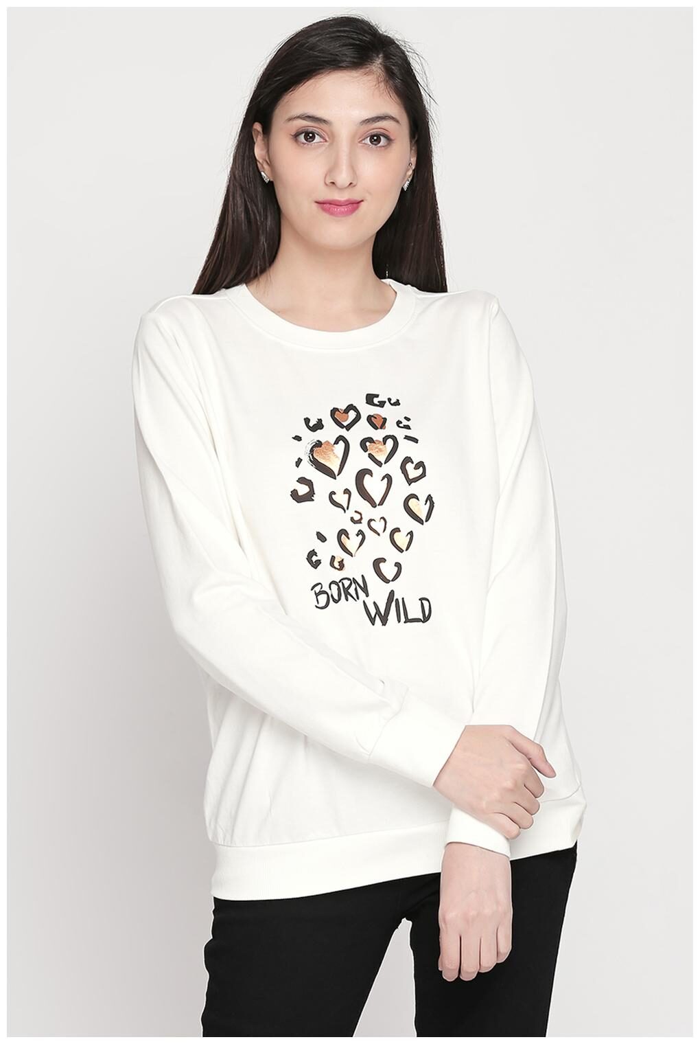 

Honey By Pantaloons Women Printed Sweatshirt - White