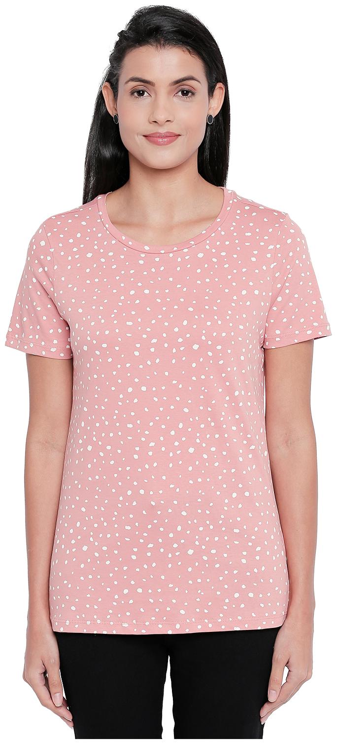

Honey By Pantaloons Women Pink Regular fit Round neck Cotton T shirt