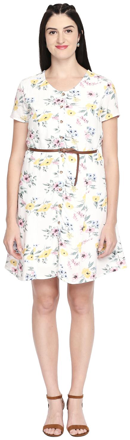 

Honey By Pantaloons White Floral Sheath dress