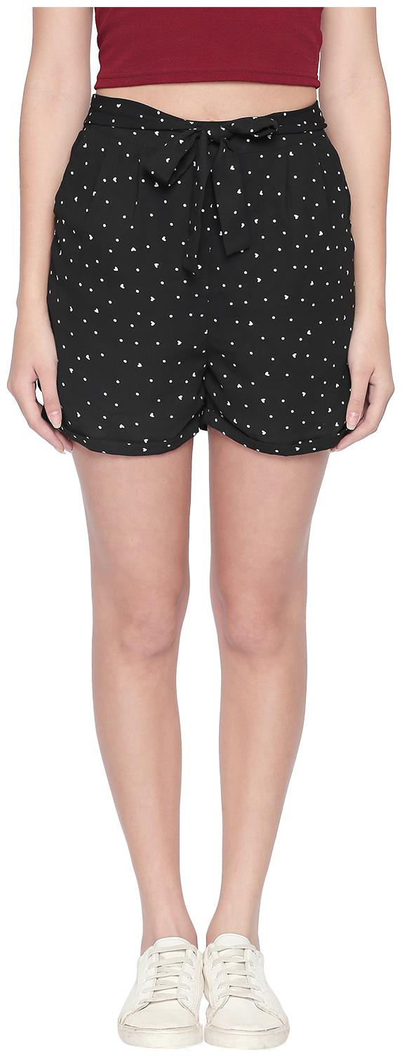 

Honey By Pantaloons Women Printed Regular shorts - Black
