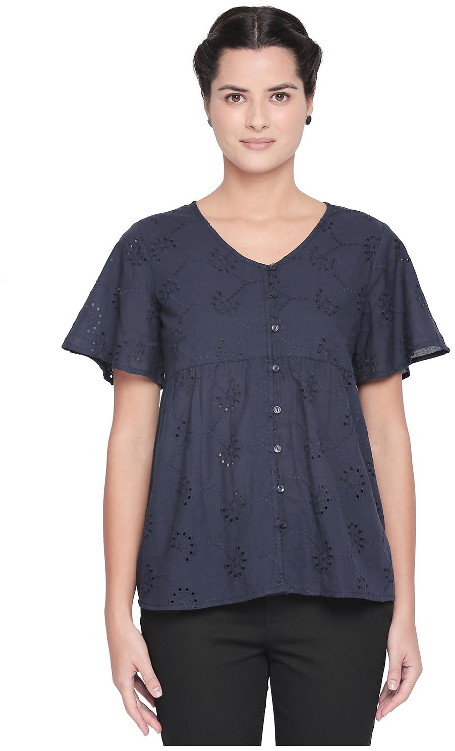 

Honey By Pantaloons Women Embroidered Regular tunic - Blue