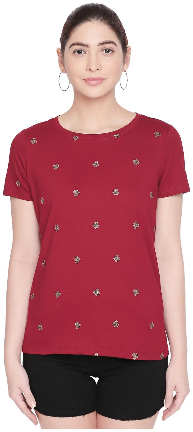 

Honey By Pantaloons Women Embroidered Regular top - Red