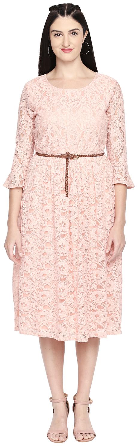 

Honey By Pantaloons Pink Printed Maxi dress