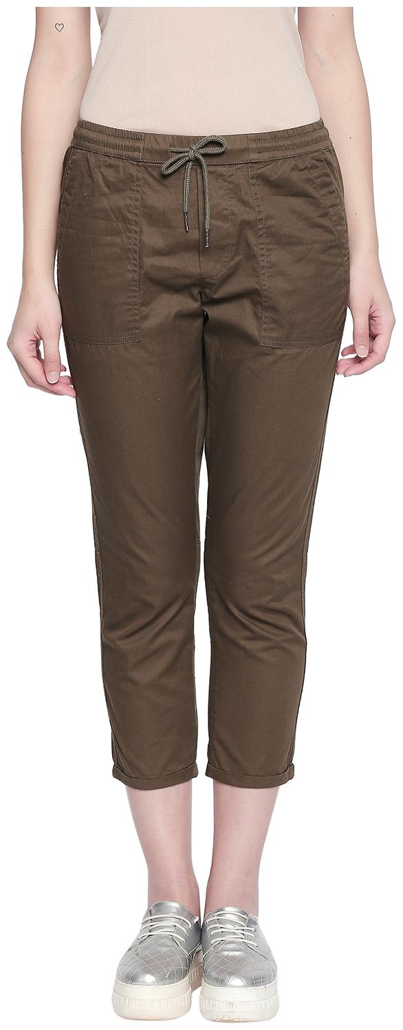 

Honey By Pantaloons Women Regular fit Cotton Solid Track pants - Green