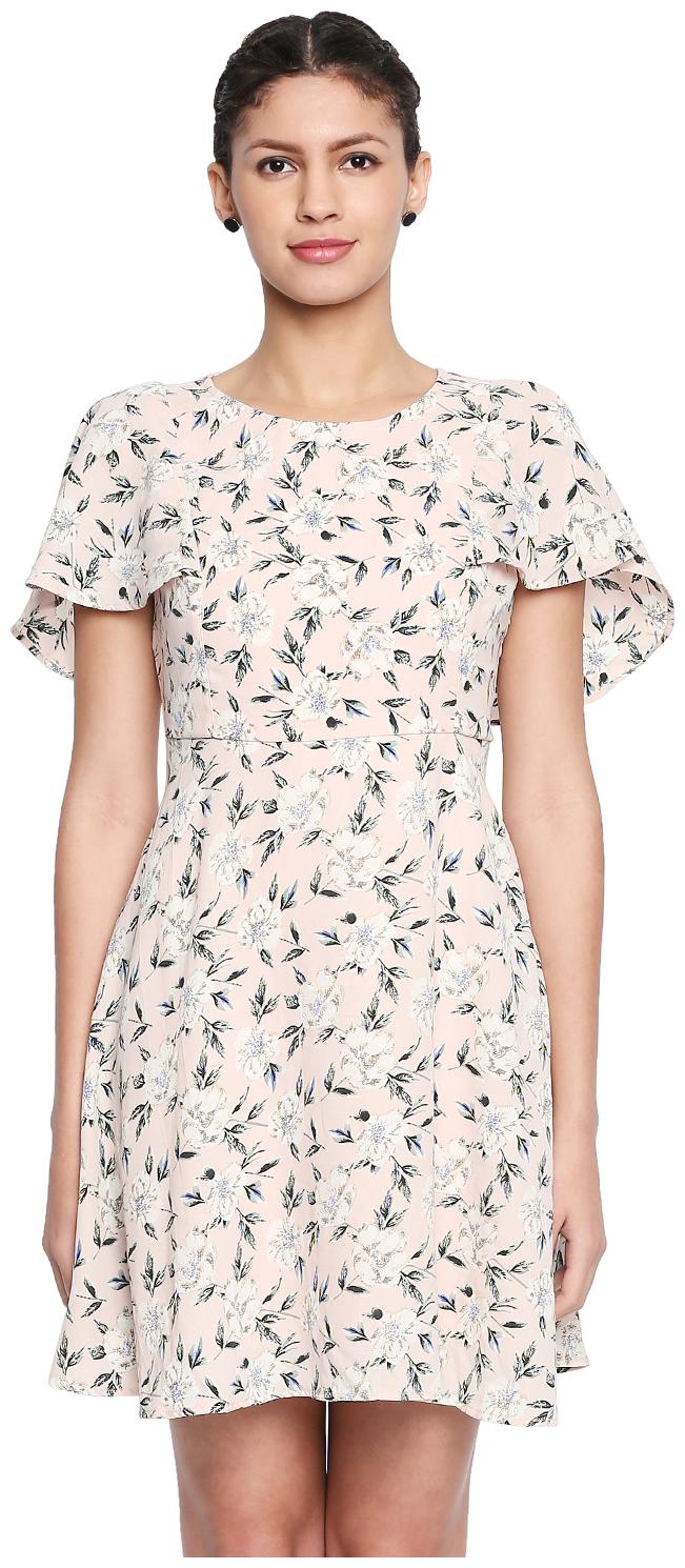

Honey By Pantaloons Pink Printed Flared dress