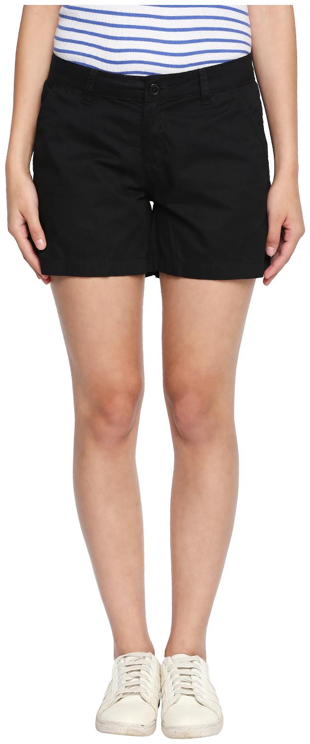 

Honey By Pantaloons Women Solid Regular shorts - Black