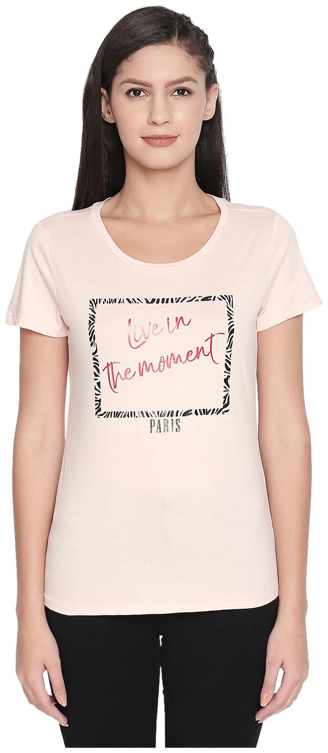

Honey By Pantaloons Women Pink Regular fit Round neck Cotton T shirt