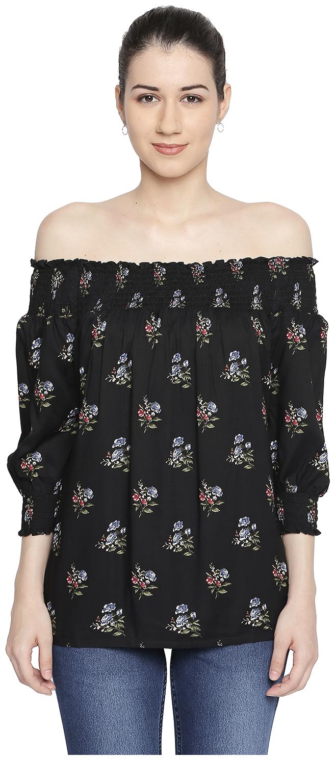 

Honey By Pantaloons Women Floral Regular top - Black