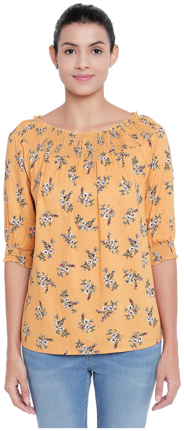 

Honey By Pantaloons Women Floral Regular tunic - Yellow