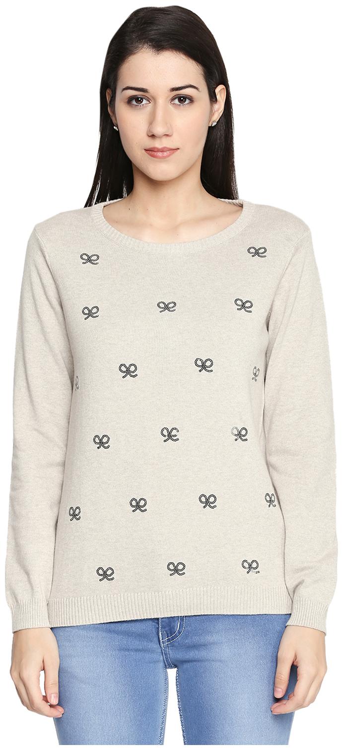 

Honey By Pantaloons Women Embroidered Regular top - Cream