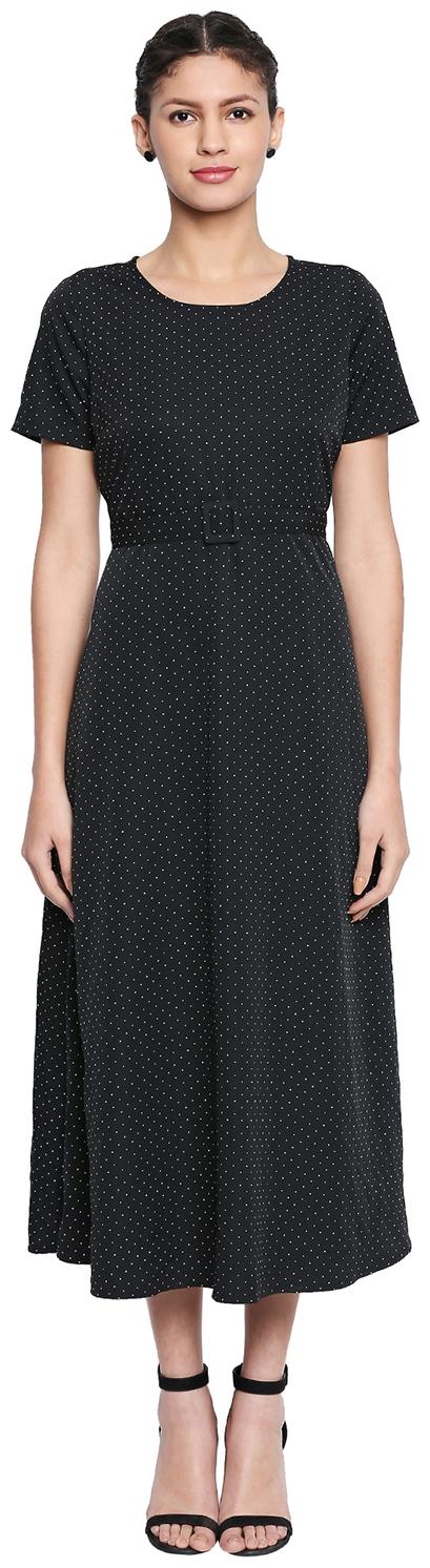 

Honey By Pantaloons Black Printed Maxi dress
